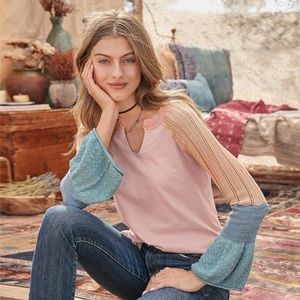 Sundance Clothing Cozy Canyon Top in pink